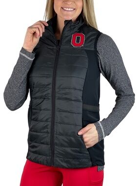 Women’s Black Ohio State Puffer Vest